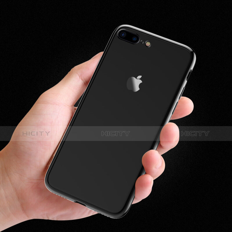 Funda Bumper Silicona Transparente para Apple iPhone 8 Plus Gris