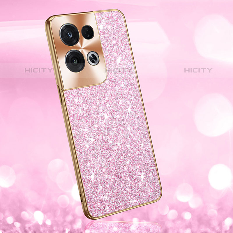 Funda Bumper Silicona y Plastico Carcasa Frontal y Trasera 360 Grados Bling-Bling GS1 para Oppo Reno8 Pro+ Plus 5G