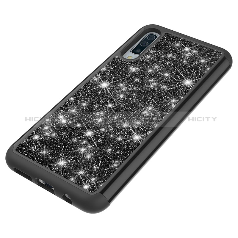 Funda Bumper Silicona y Plastico Carcasa Frontal y Trasera 360 Grados Bling-Bling JX1 para Samsung Galaxy A50