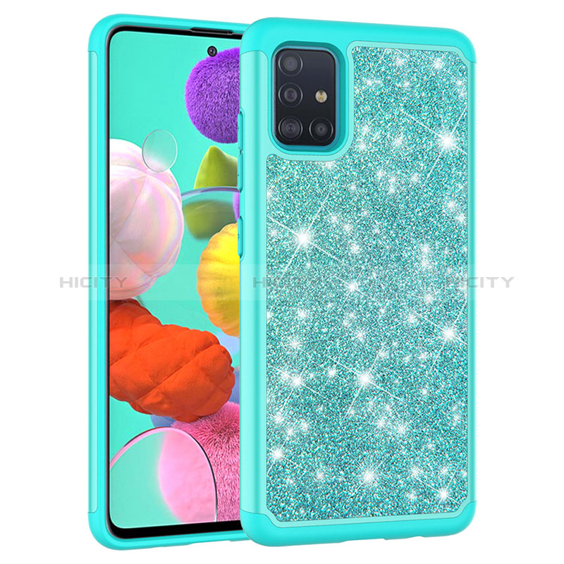 Funda Bumper Silicona y Plastico Carcasa Frontal y Trasera 360 Grados Bling-Bling JX1 para Samsung Galaxy A51 5G