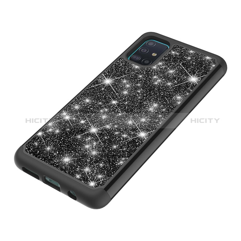 Funda Bumper Silicona y Plastico Carcasa Frontal y Trasera 360 Grados Bling-Bling JX1 para Samsung Galaxy M40S