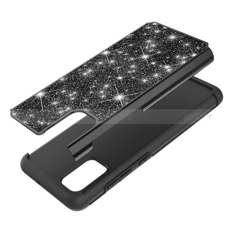 Funda Bumper Silicona y Plastico Carcasa Frontal y Trasera 360 Grados Bling-Bling JX1 para Samsung Galaxy M40S