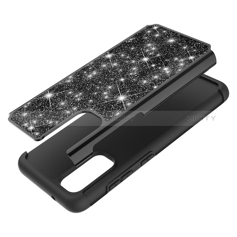 Funda Bumper Silicona y Plastico Carcasa Frontal y Trasera 360 Grados Bling-Bling JX1 para Samsung Galaxy S20 5G