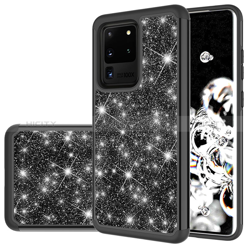 Funda Bumper Silicona y Plastico Carcasa Frontal y Trasera 360 Grados Bling-Bling JX1 para Samsung Galaxy S20 Ultra 5G