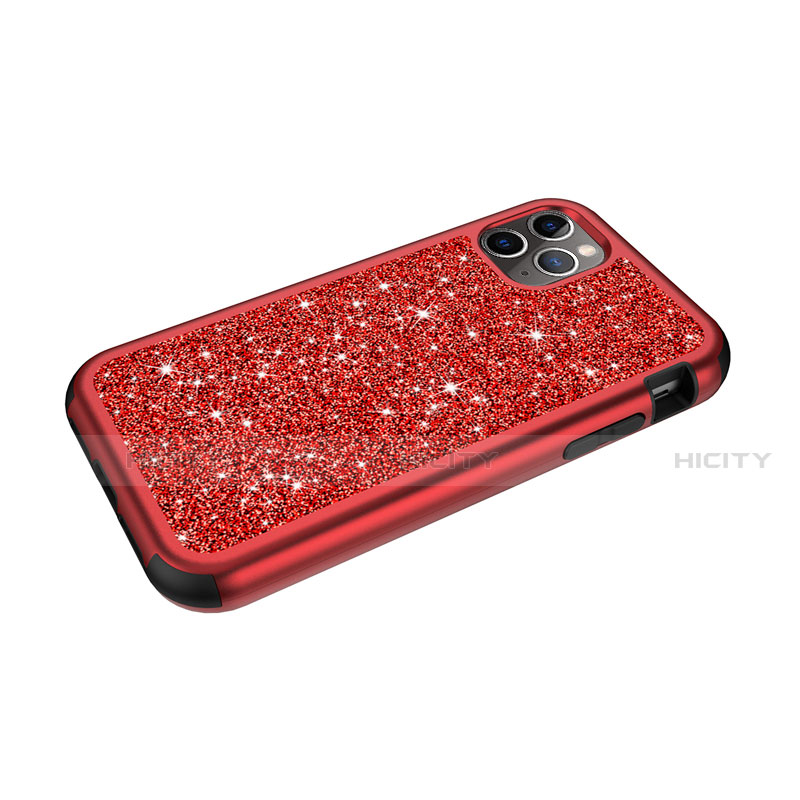 Funda Bumper Silicona y Plastico Carcasa Frontal y Trasera 360 Grados Bling-Bling para Apple iPhone 11 Pro Max