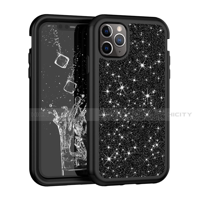 Funda Bumper Silicona y Plastico Carcasa Frontal y Trasera 360 Grados Bling-Bling para Apple iPhone 11 Pro Max