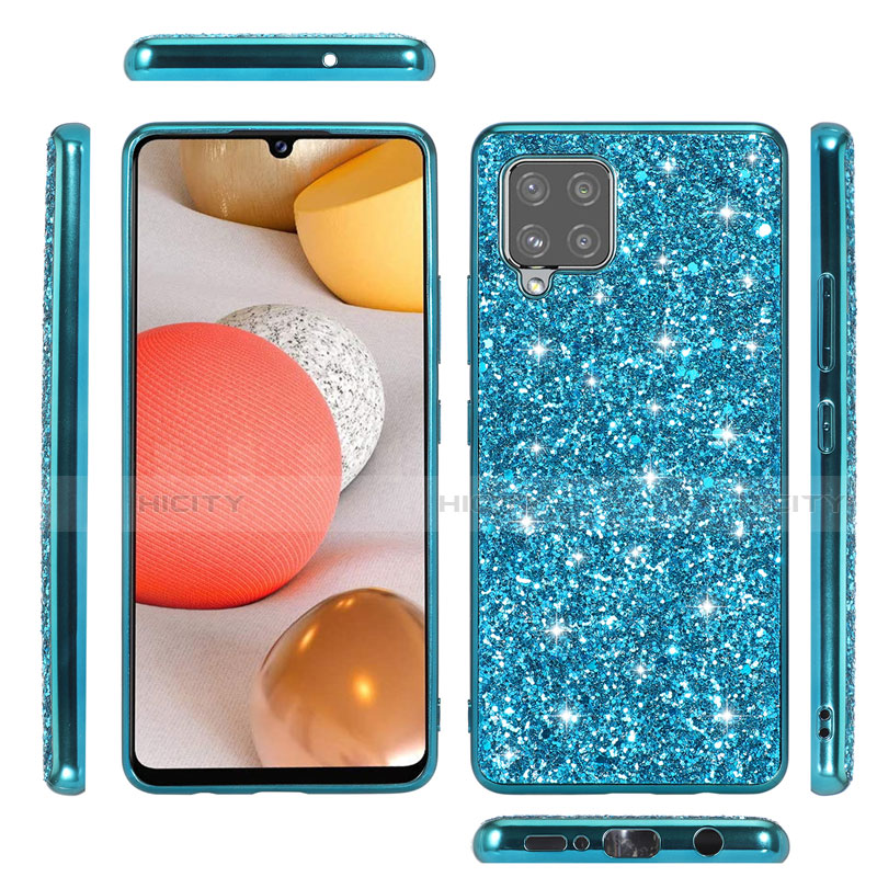 Funda Bumper Silicona y Plastico Carcasa Frontal y Trasera 360 Grados Bling-Bling para Samsung Galaxy A42 5G