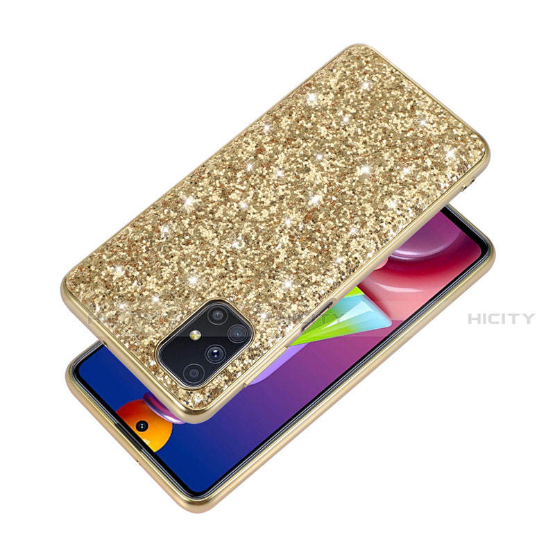 Funda Bumper Silicona y Plastico Carcasa Frontal y Trasera 360 Grados Bling-Bling para Samsung Galaxy M51