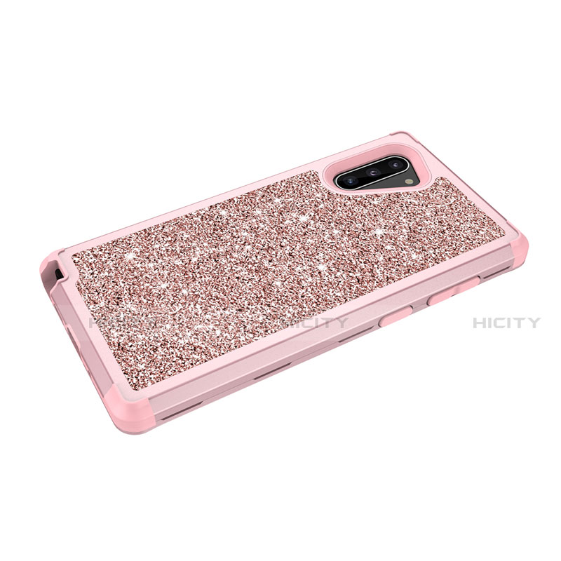 Funda Bumper Silicona y Plastico Carcasa Frontal y Trasera 360 Grados Bling-Bling para Samsung Galaxy Note 10 5G