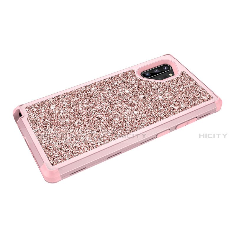 Funda Bumper Silicona y Plastico Carcasa Frontal y Trasera 360 Grados Bling-Bling para Samsung Galaxy Note 10 Plus