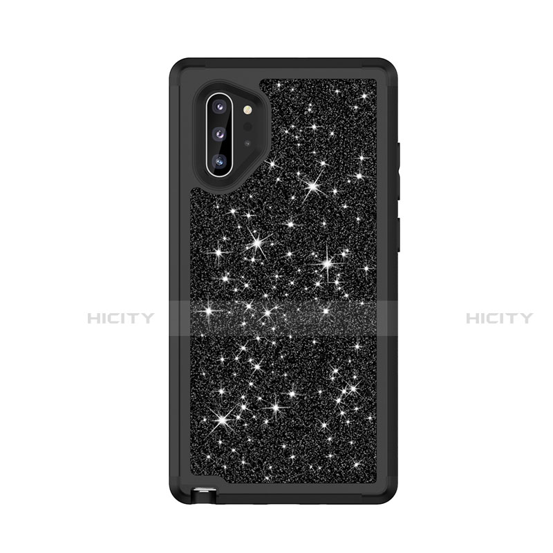 Funda Bumper Silicona y Plastico Carcasa Frontal y Trasera 360 Grados Bling-Bling para Samsung Galaxy Note 10 Plus 5G