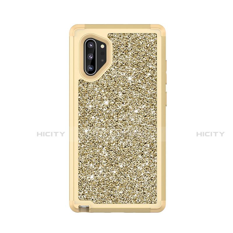 Funda Bumper Silicona y Plastico Carcasa Frontal y Trasera 360 Grados Bling-Bling para Samsung Galaxy Note 10 Plus 5G