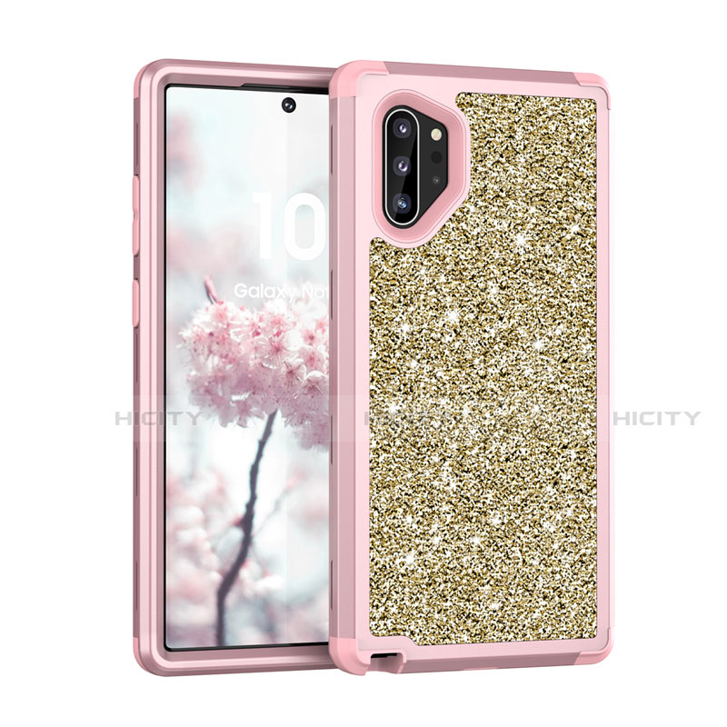 Funda Bumper Silicona y Plastico Carcasa Frontal y Trasera 360 Grados Bling-Bling para Samsung Galaxy Note 10 Plus 5G Multicolor