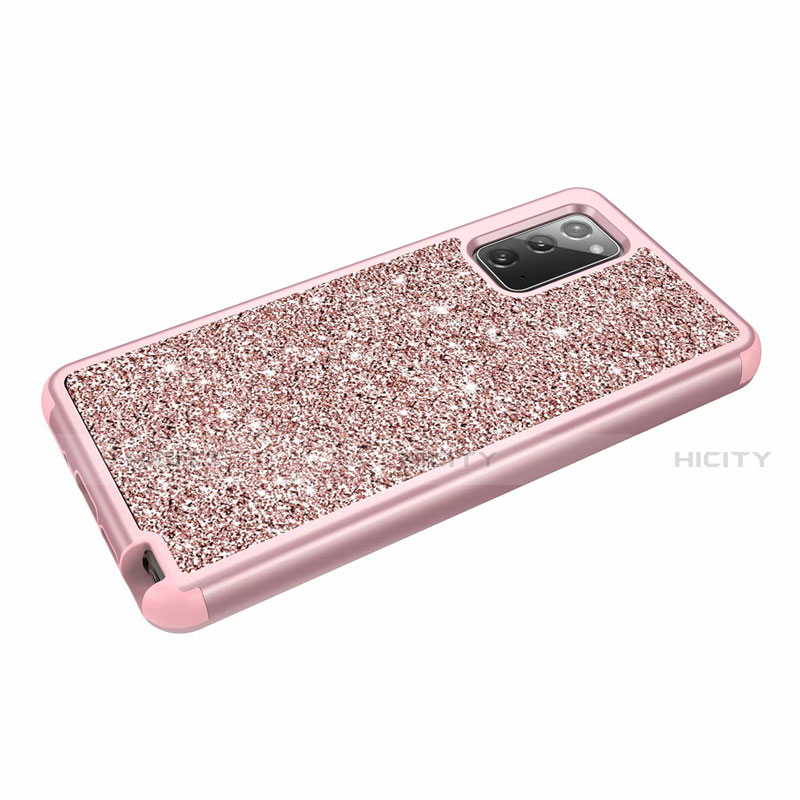 Funda Bumper Silicona y Plastico Carcasa Frontal y Trasera 360 Grados Bling-Bling para Samsung Galaxy Note 20 5G