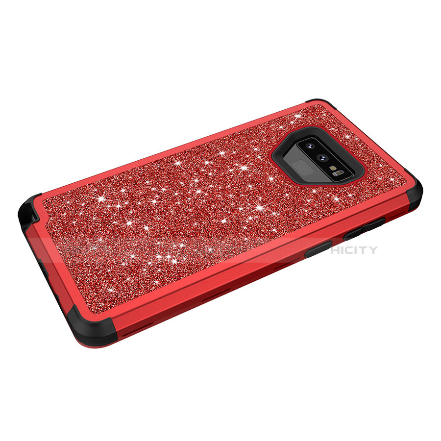 Funda Bumper Silicona y Plastico Carcasa Frontal y Trasera 360 Grados Bling-Bling para Samsung Galaxy Note 9