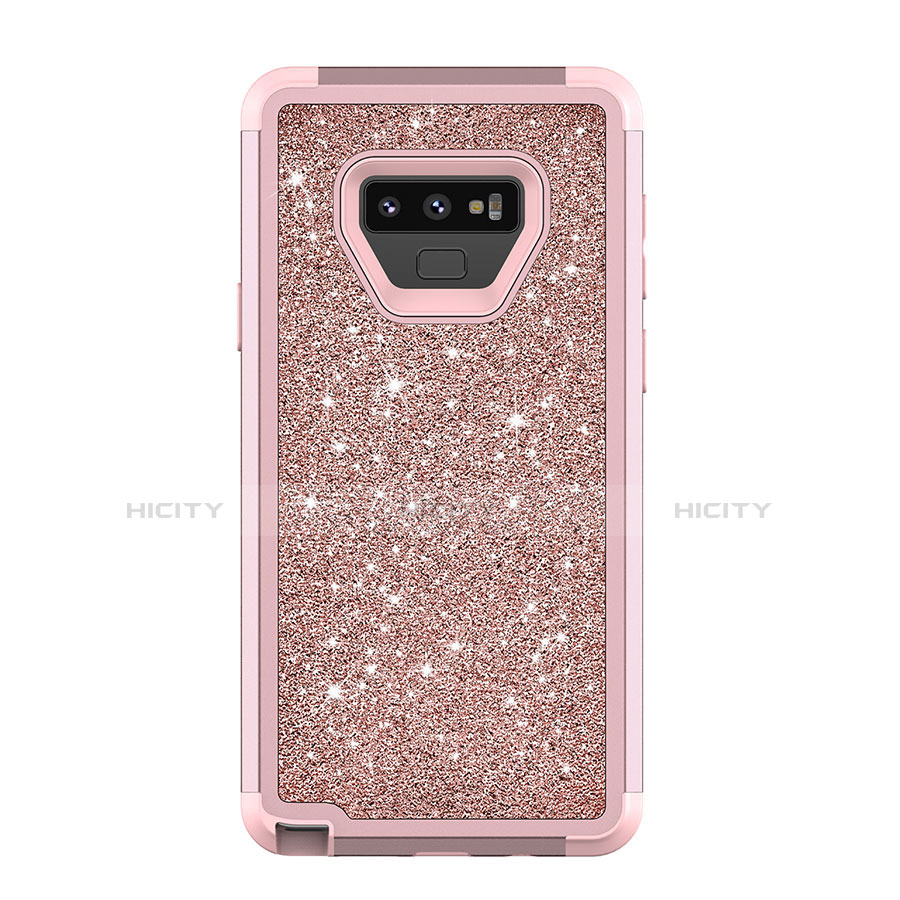 Funda Bumper Silicona y Plastico Carcasa Frontal y Trasera 360 Grados Bling-Bling para Samsung Galaxy Note 9