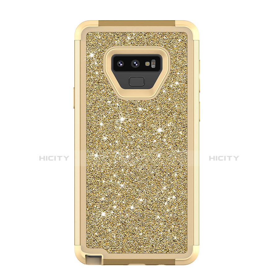Funda Bumper Silicona y Plastico Carcasa Frontal y Trasera 360 Grados Bling-Bling para Samsung Galaxy Note 9