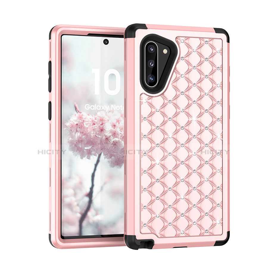 Funda Bumper Silicona y Plastico Carcasa Frontal y Trasera 360 Grados Bling-Bling U01 para Samsung Galaxy Note 10 5G