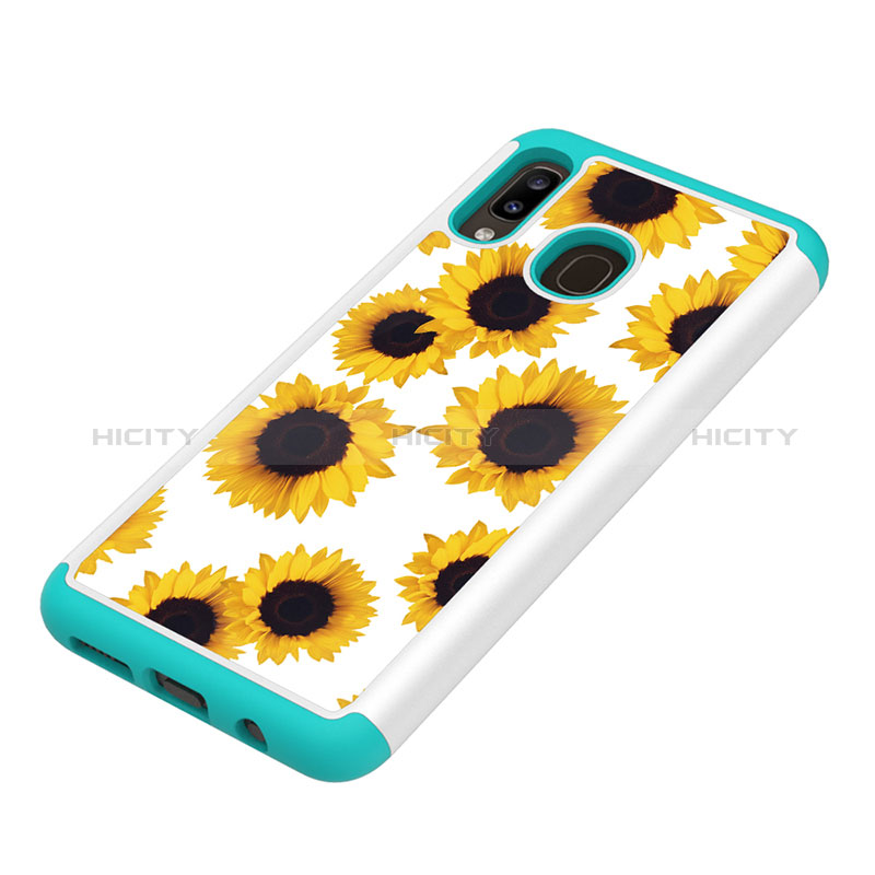 Funda Bumper Silicona y Plastico Carcasa Frontal y Trasera 360 Grados JX1 para Samsung Galaxy A20