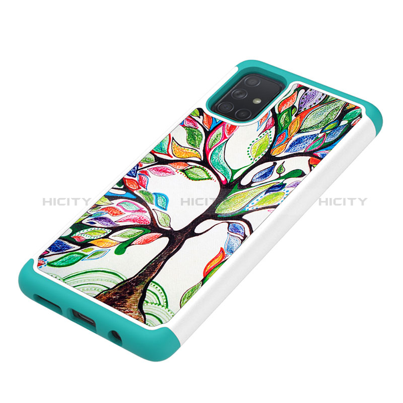 Funda Bumper Silicona y Plastico Carcasa Frontal y Trasera 360 Grados JX1 para Samsung Galaxy A71 5G