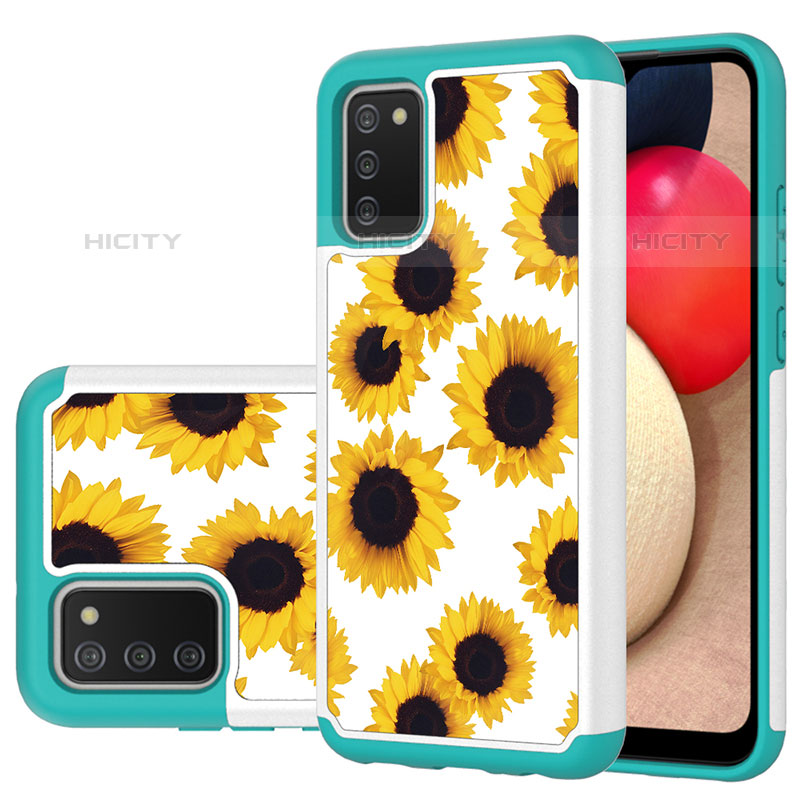 Funda Bumper Silicona y Plastico Carcasa Frontal y Trasera 360 Grados JX1 para Samsung Galaxy M02s