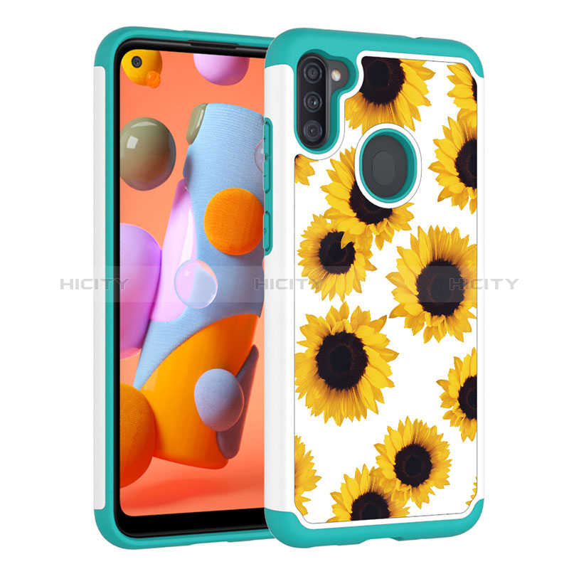 Funda Bumper Silicona y Plastico Carcasa Frontal y Trasera 360 Grados JX1 para Samsung Galaxy M11