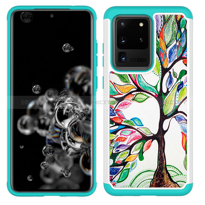 Funda Bumper Silicona y Plastico Carcasa Frontal y Trasera 360 Grados JX1 para Samsung Galaxy S20 Ultra