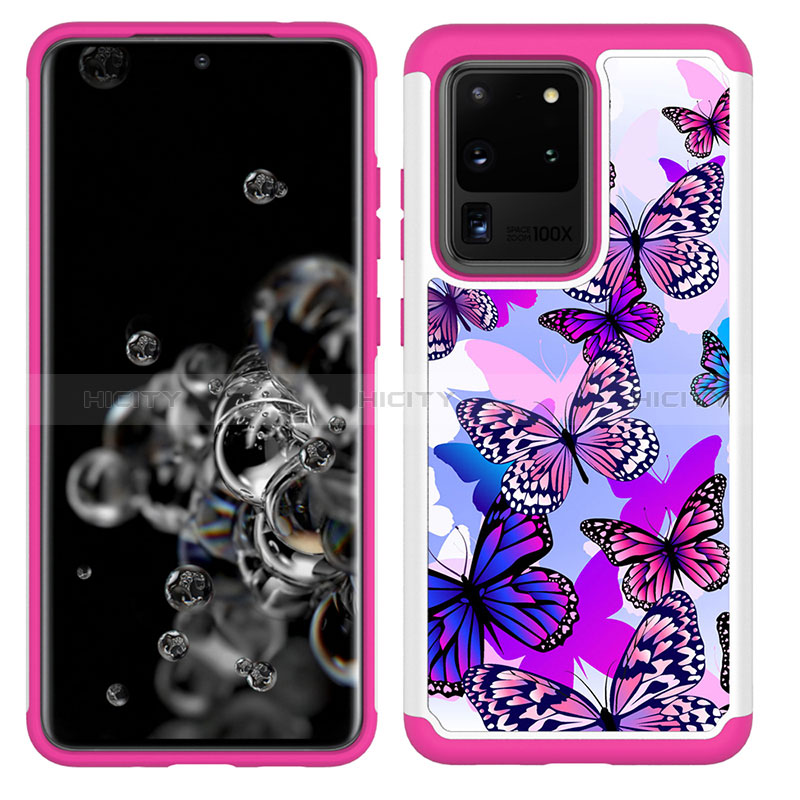 Funda Bumper Silicona y Plastico Carcasa Frontal y Trasera 360 Grados JX1 para Samsung Galaxy S20 Ultra 5G