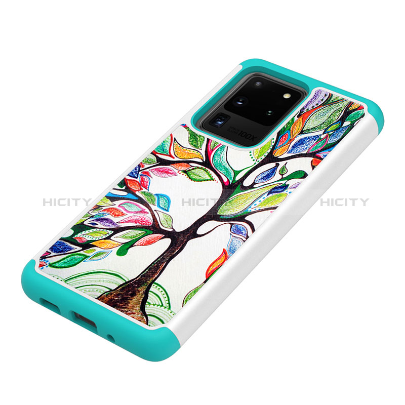 Funda Bumper Silicona y Plastico Carcasa Frontal y Trasera 360 Grados JX1 para Samsung Galaxy S20 Ultra