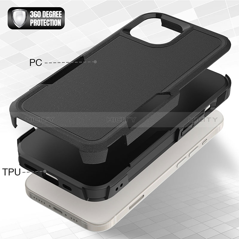 Funda Bumper Silicona y Plastico Carcasa Frontal y Trasera 360 Grados MQ1 para Apple iPhone 13