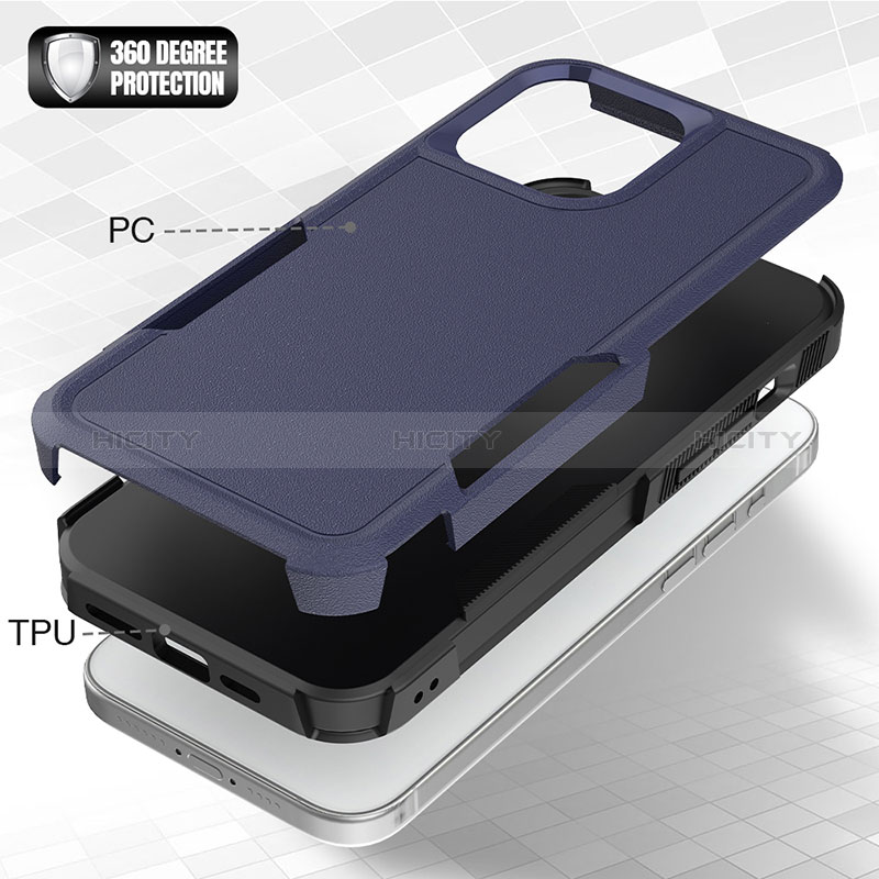 Funda Bumper Silicona y Plastico Carcasa Frontal y Trasera 360 Grados MQ1 para Apple iPhone 13 Pro