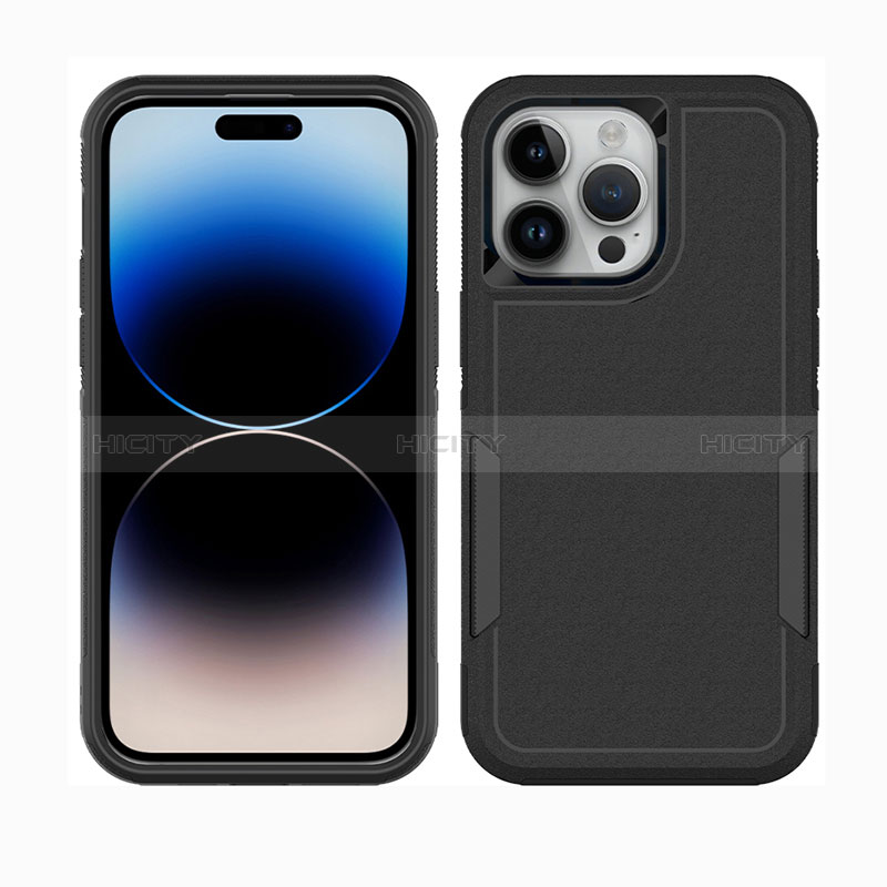 Funda Bumper Silicona y Plastico Carcasa Frontal y Trasera 360 Grados MQ1 para Apple iPhone 13 Pro