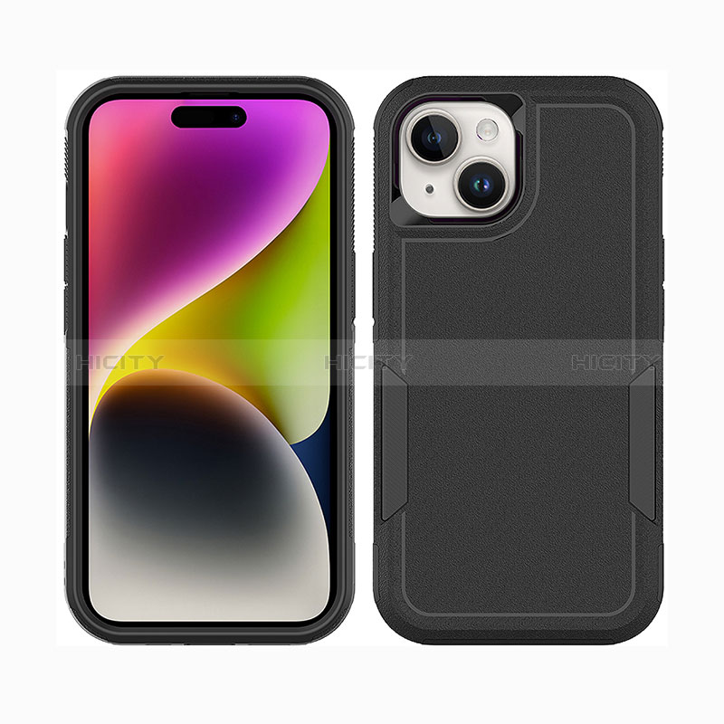 Funda Bumper Silicona y Plastico Carcasa Frontal y Trasera 360 Grados MQ1 para Apple iPhone 14