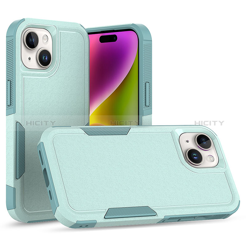 Funda Bumper Silicona y Plastico Carcasa Frontal y Trasera 360 Grados MQ1 para Apple iPhone 14 Plus