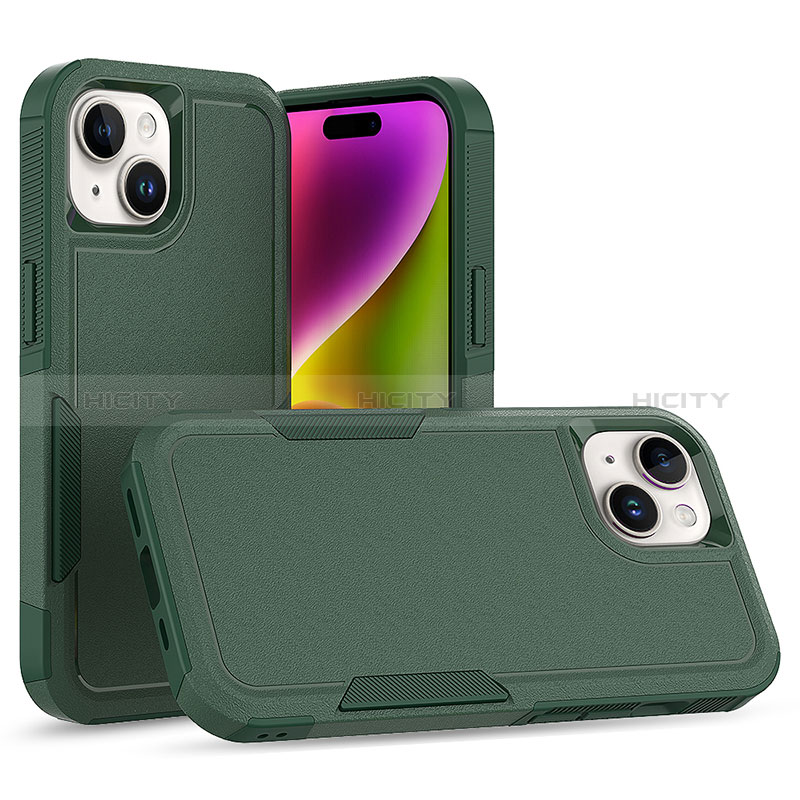 Funda Bumper Silicona y Plastico Carcasa Frontal y Trasera 360 Grados MQ1 para Apple iPhone 14 Plus