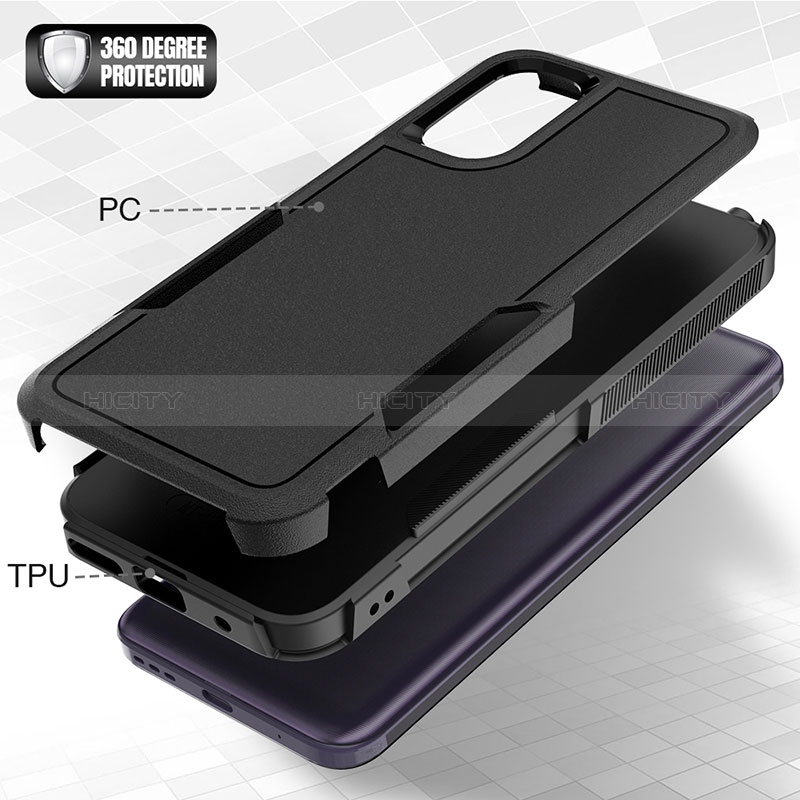 Funda Bumper Silicona y Plastico Carcasa Frontal y Trasera 360 Grados MQ1 para Motorola Moto G41