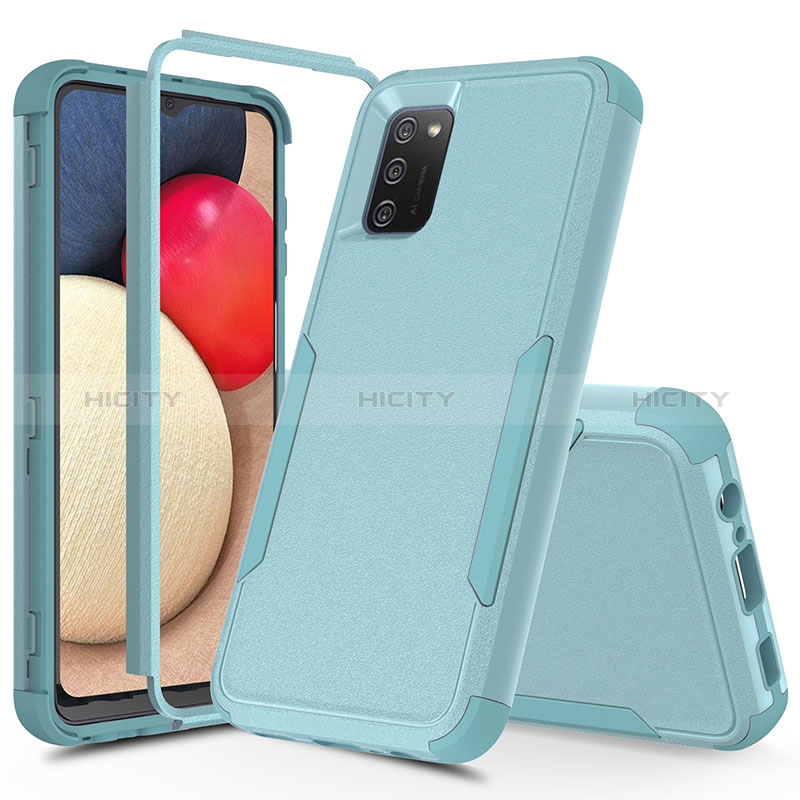 Funda Bumper Silicona y Plastico Carcasa Frontal y Trasera 360 Grados MQ1 para Samsung Galaxy A02s