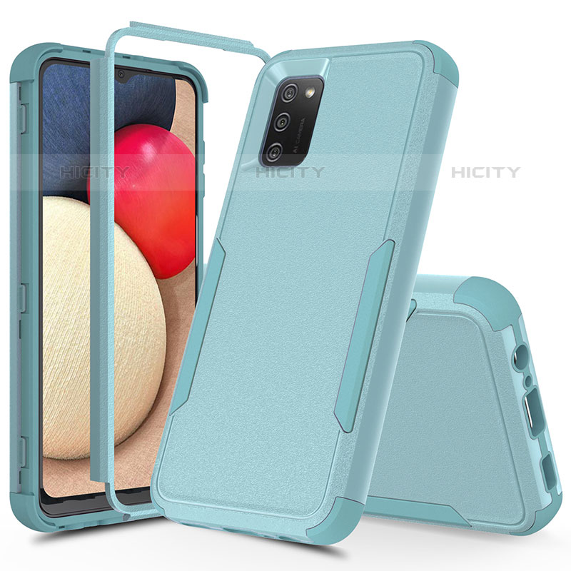 Funda Bumper Silicona y Plastico Carcasa Frontal y Trasera 360 Grados MQ1 para Samsung Galaxy M02s