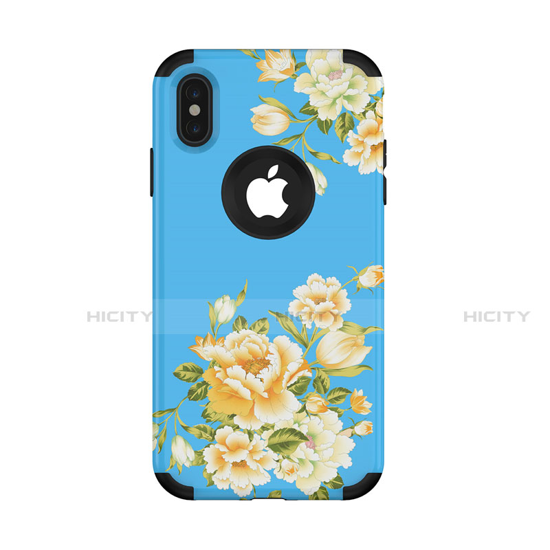 Funda Bumper Silicona y Plastico Carcasa Frontal y Trasera 360 Grados para Apple iPhone X