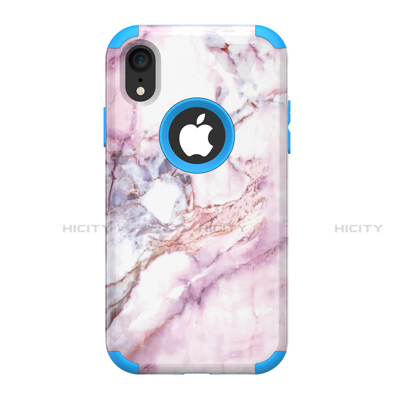 Funda Bumper Silicona y Plastico Carcasa Frontal y Trasera 360 Grados para Apple iPhone XR