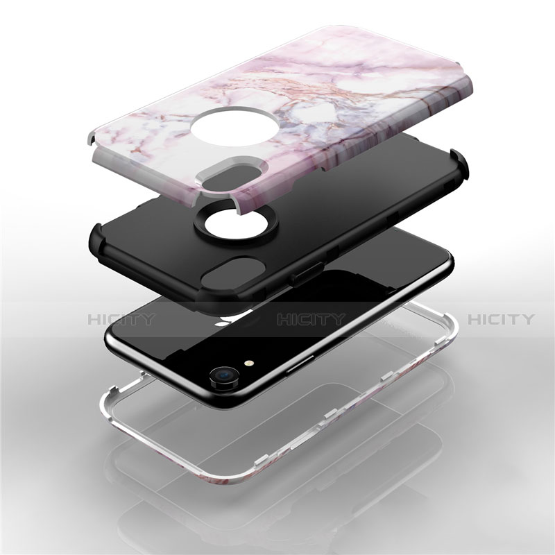 Funda Bumper Silicona y Plastico Carcasa Frontal y Trasera 360 Grados para Apple iPhone XR