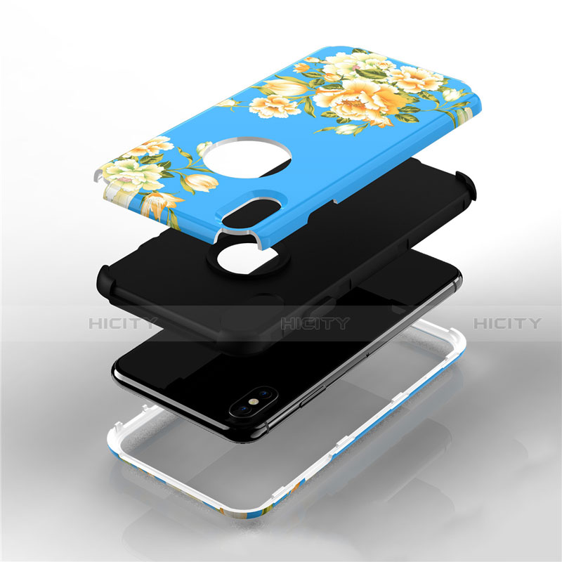 Funda Bumper Silicona y Plastico Carcasa Frontal y Trasera 360 Grados para Apple iPhone Xs