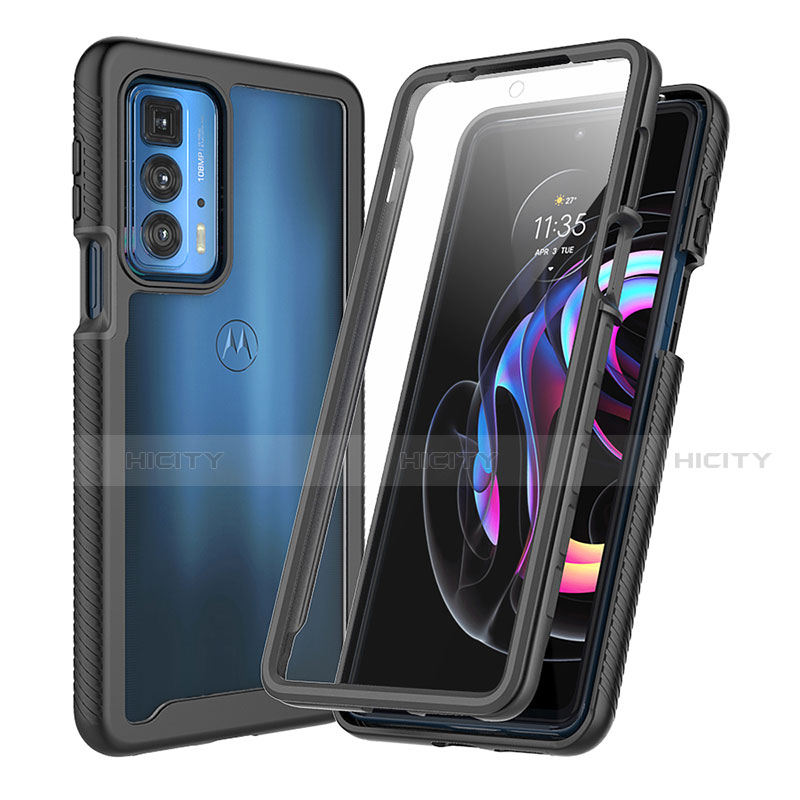 Funda Bumper Silicona y Plastico Carcasa Frontal y Trasera 360 Grados para Motorola Moto Edge 20 Pro 5G