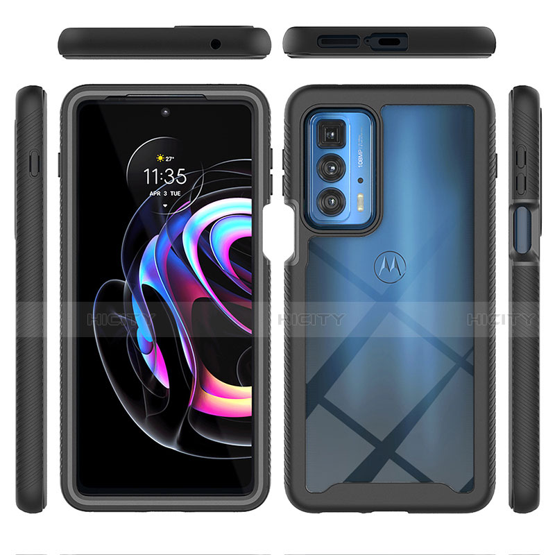 Funda Bumper Silicona y Plastico Carcasa Frontal y Trasera 360 Grados para Motorola Moto Edge S Pro 5G