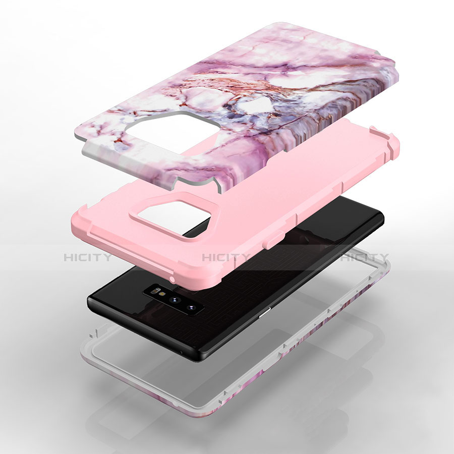 Funda Bumper Silicona y Plastico Carcasa Frontal y Trasera 360 Grados para Samsung Galaxy Note 9