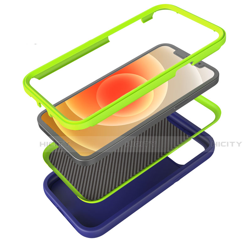Funda Bumper Silicona y Plastico Carcasa Frontal y Trasera 360 Grados R01 para Apple iPhone 12 Pro