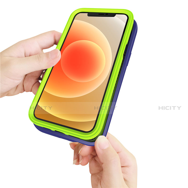 Funda Bumper Silicona y Plastico Carcasa Frontal y Trasera 360 Grados R01 para Apple iPhone 12 Pro Max