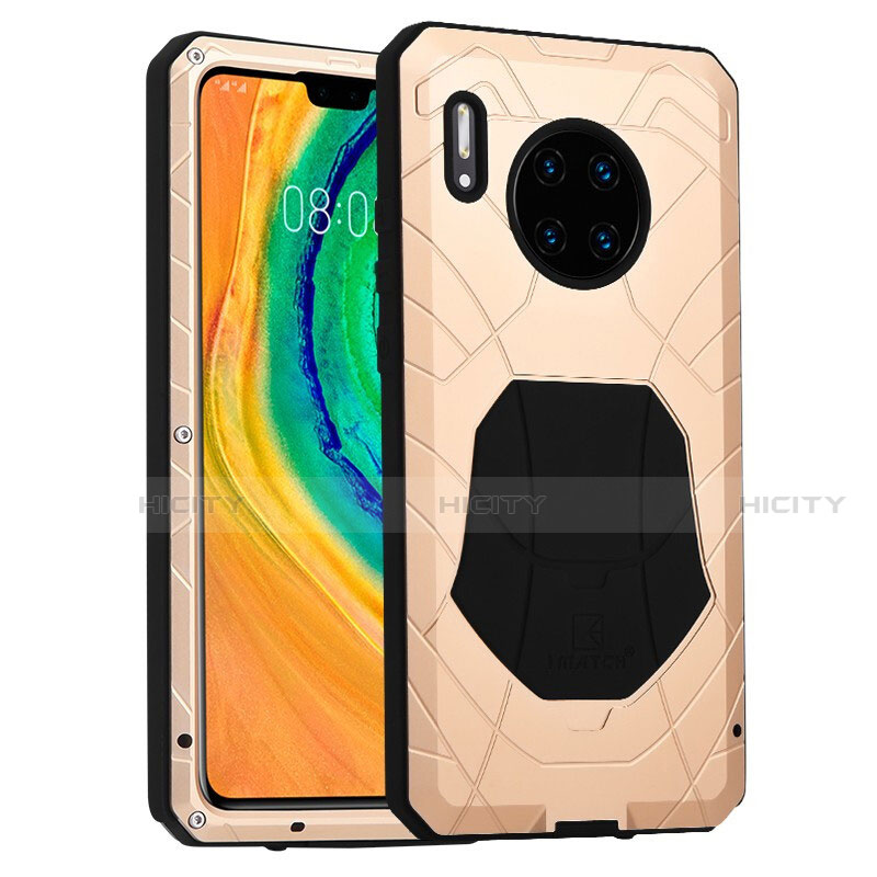 Funda Bumper Silicona y Plastico Carcasa Frontal y Trasera 360 Grados R01 para Huawei Mate 30 5G Oro