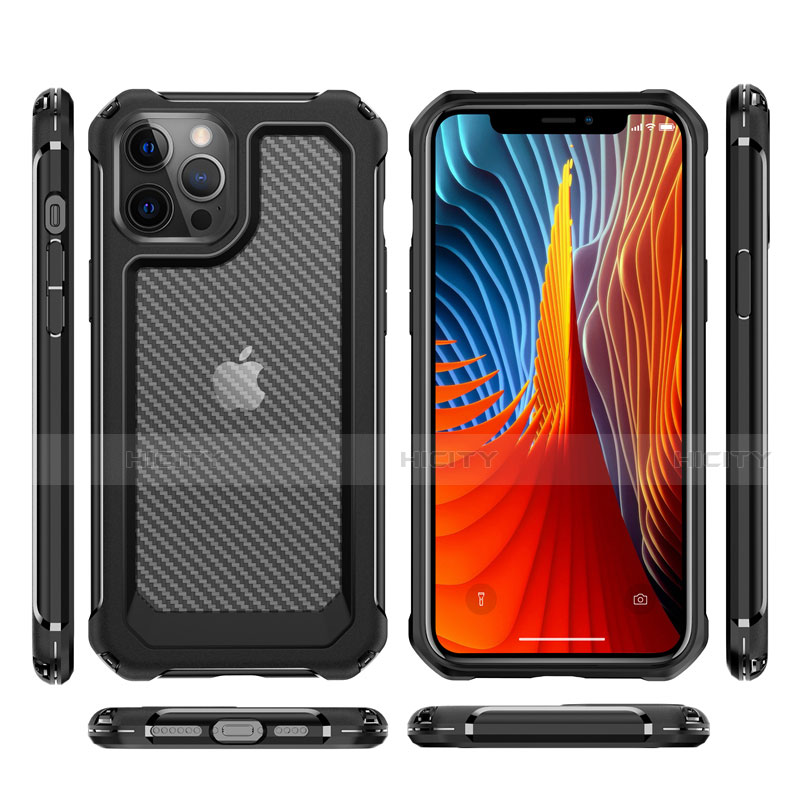 Funda Bumper Silicona y Plastico Carcasa Frontal y Trasera 360 Grados R02 para Apple iPhone 12 Pro Max