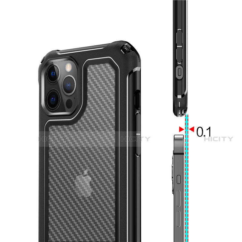 Funda Bumper Silicona y Plastico Carcasa Frontal y Trasera 360 Grados R02 para Apple iPhone 12 Pro Max